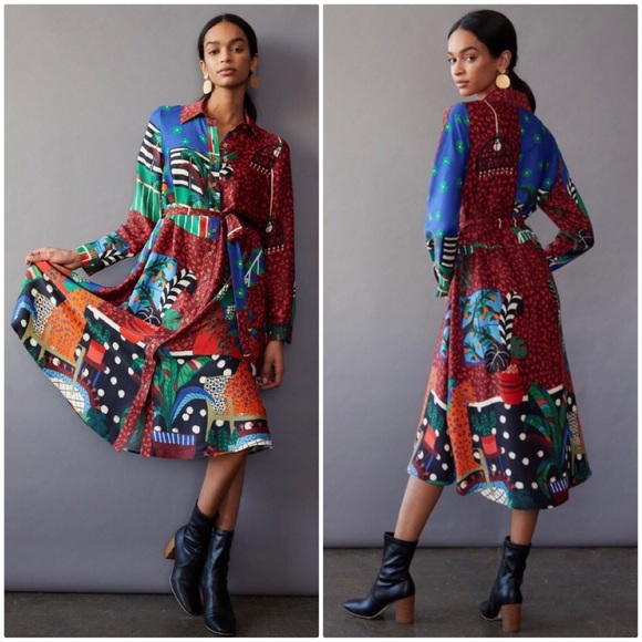 NWT ANTHROPOLOGIE FARM RÍO GEORGIA SHIRTDRESS - Picture 9 of 11